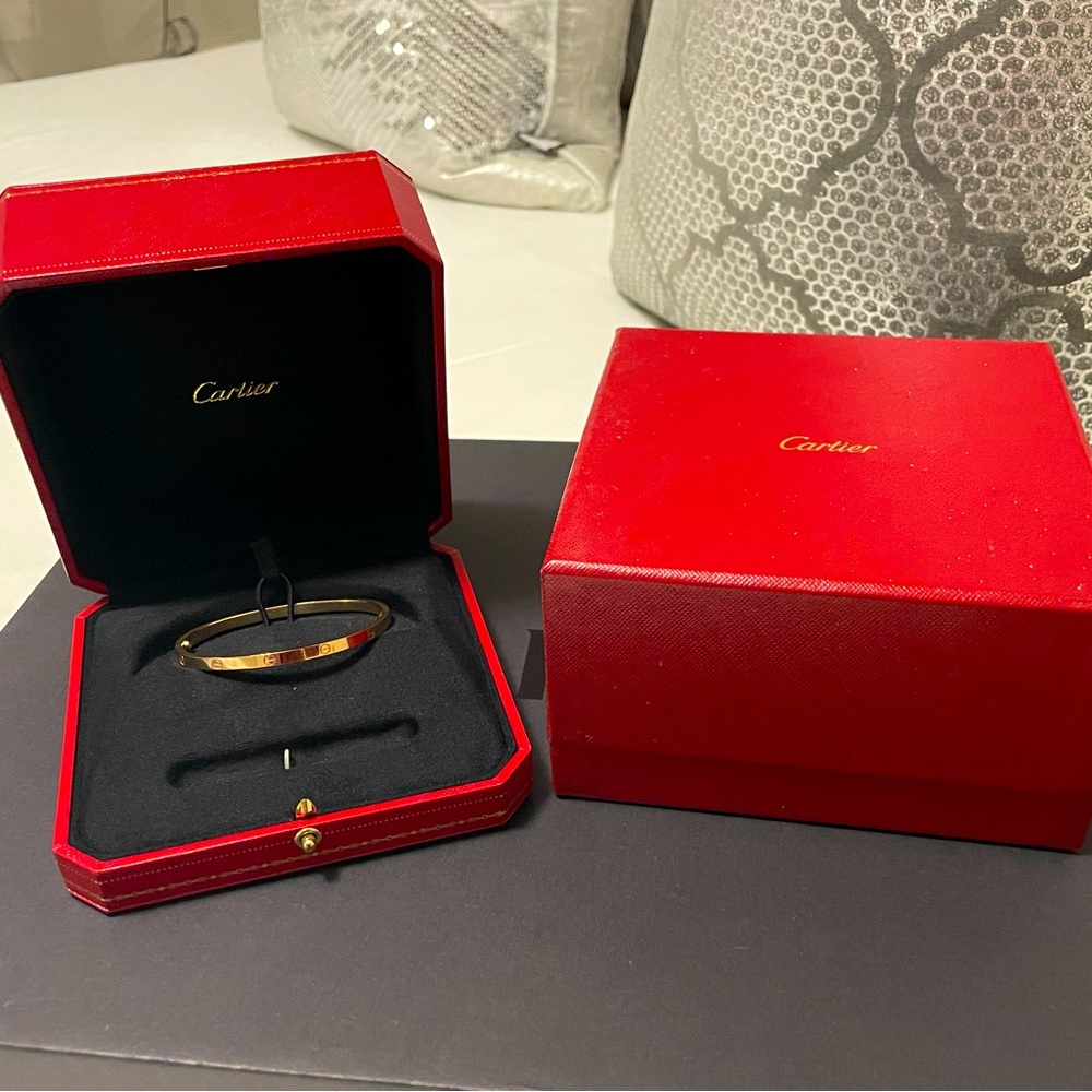 Cartier Small Love bracelet in Rose Gold size 17